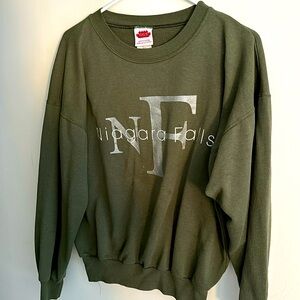 Vintage Niagara Falls hoodie made in Canada army green sweater